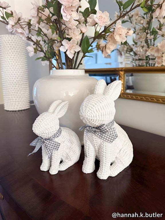 Wicker Resin Bunny