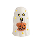 Ghost Holding Pumpkin LED Sitter