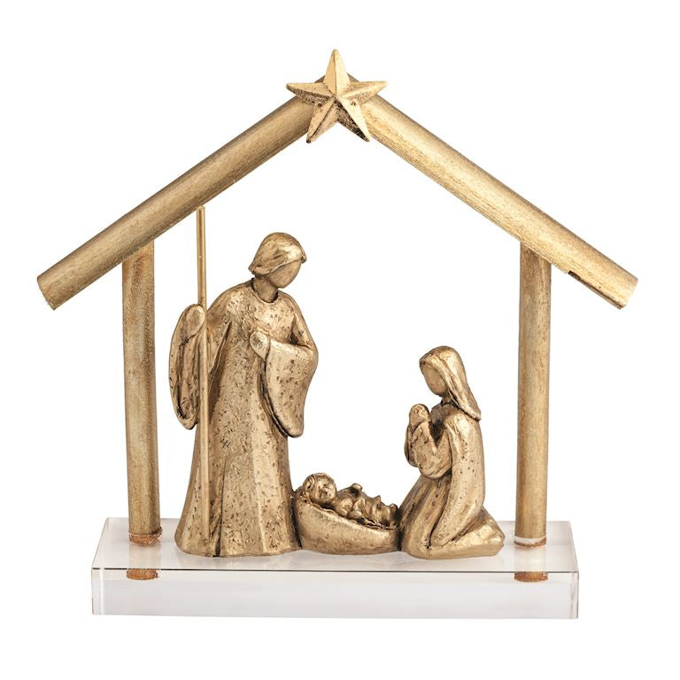 Acrylic Base Gold Nativity
