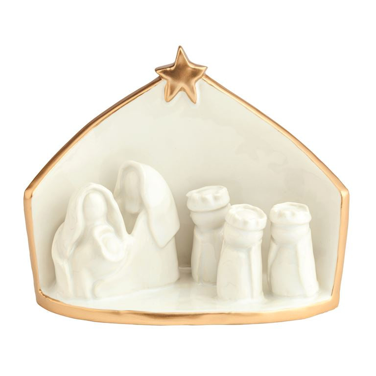 Ceramic Gold Edge Nativity