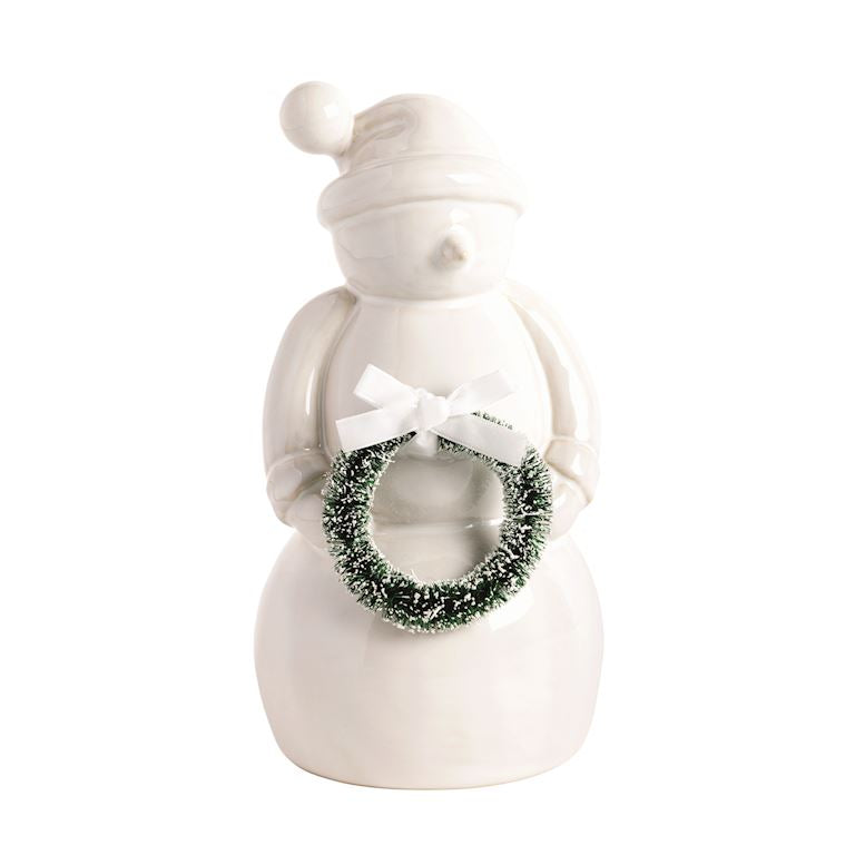 White Ceramic Snowman