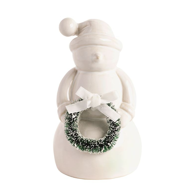 White Ceramic Snowman