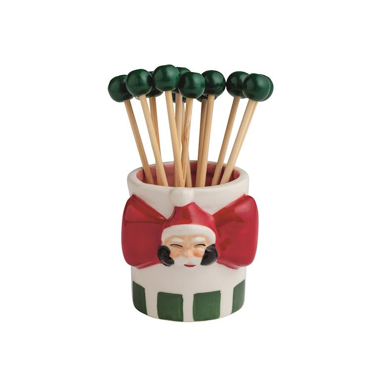 Bow Xmas Toothpick Holder