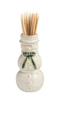 White Christmas Toothpick Holder