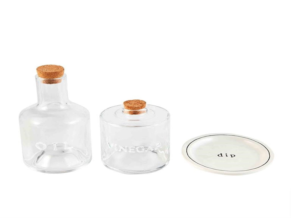 Glass Stacked Oil And Vinegar Set