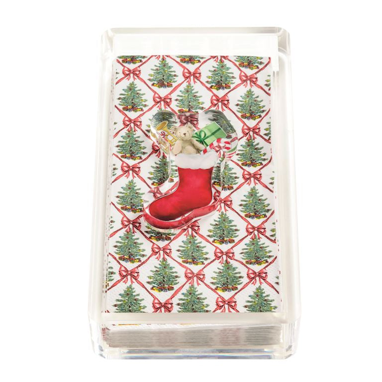 Stocking Tartan Guest Towel And Holder