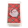Santa Tartan Guest Towel And Holder