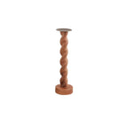 Wood Twisted Candlesticks