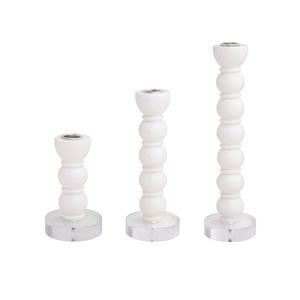 White Resin Taper Holder