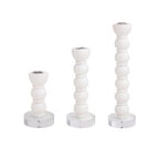 White Resin Taper Holder