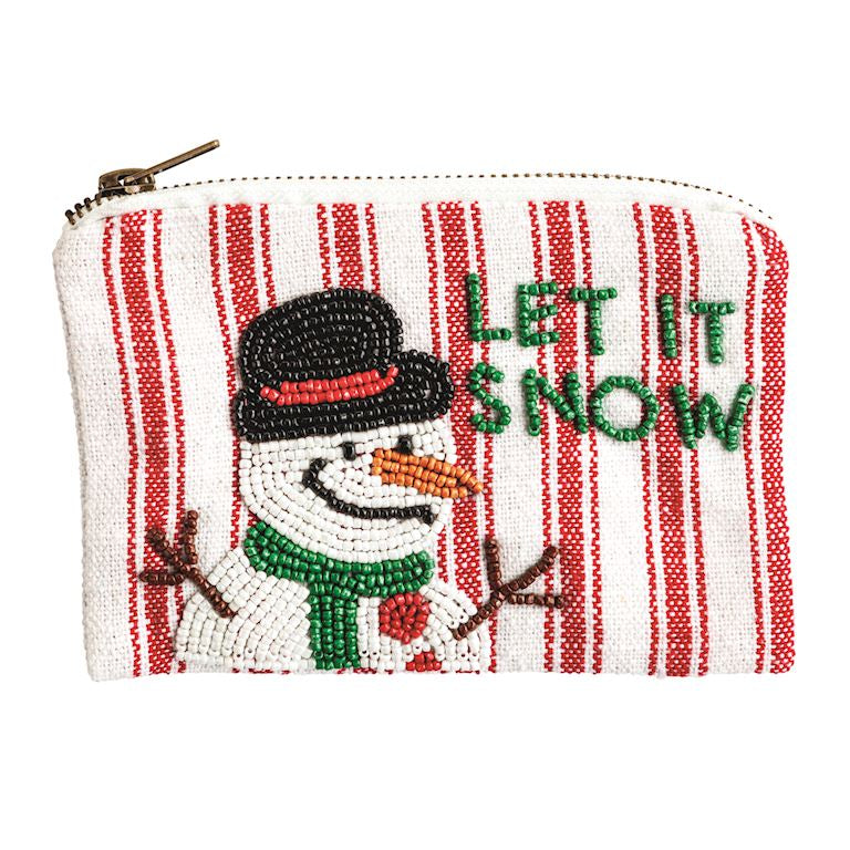Christmas Beaded Pouches