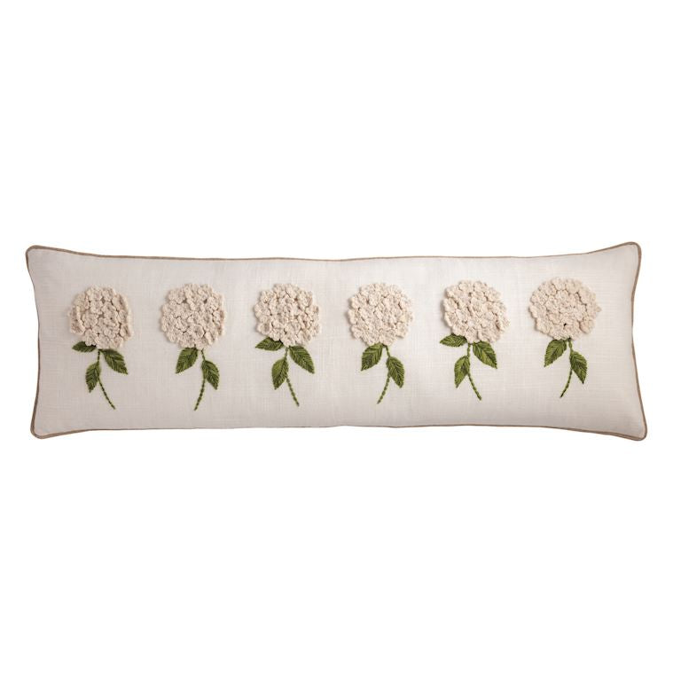 White Hydrangea Pillow