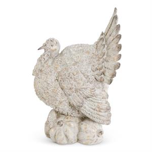 Tan Distressed Turkey With Pumpkin