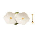 Figural Flower Double Tidbit Tray