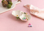 Figural Flower Double Tidbit Tray