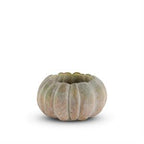Whitewashed Orange And Green Cement Pumpkin