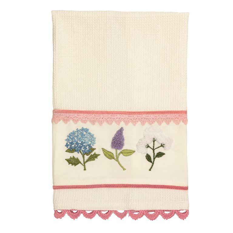 Spring Flower Embroidery Towels