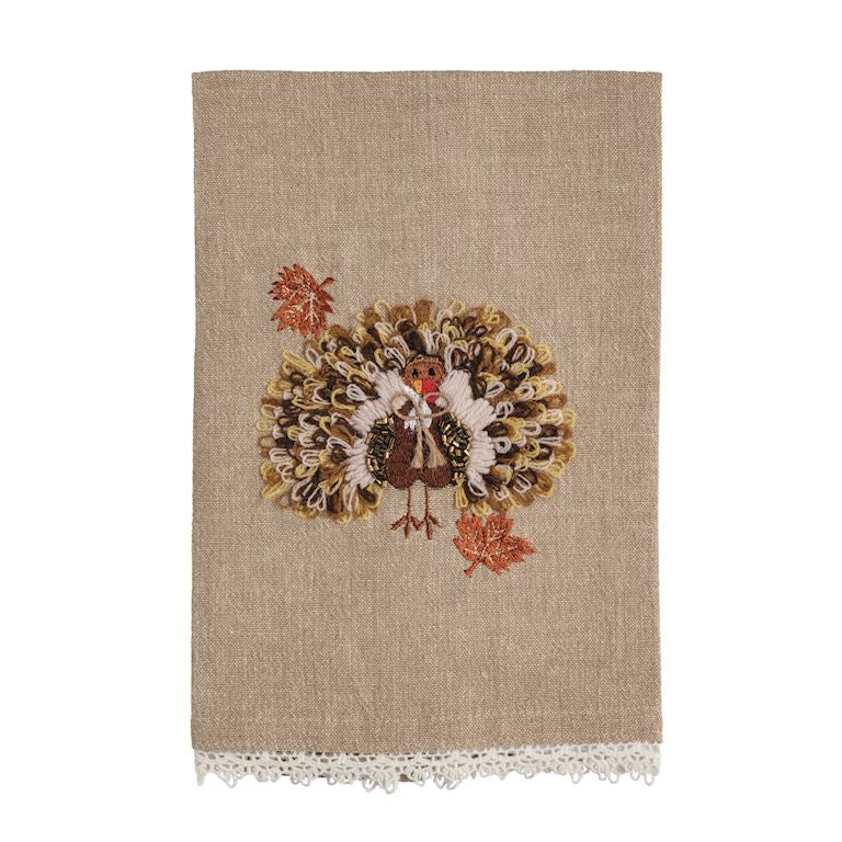 Beaded Embroidered Towel
