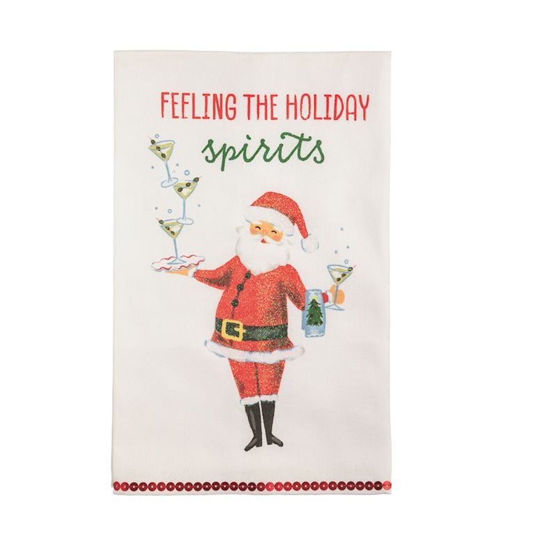 Feeling The Holiday Spirit Glitter Towel
