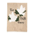 Turtle Doves Christmas Embroidery Towel
