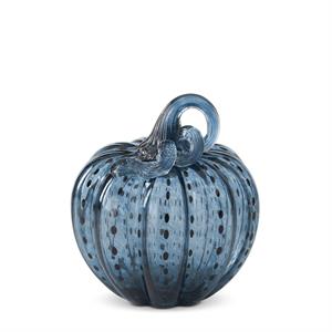 Speckled Blue Glass Pumpkins