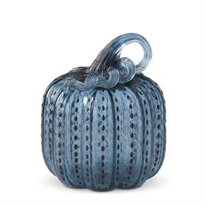 Speckled Blue Glass Pumpkins