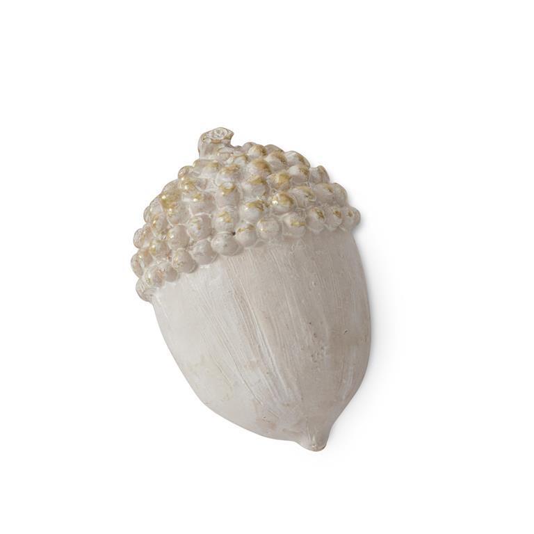 2.5 Inch Cream With Gold Acorn