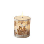 Flicker Flame LED Frosted Leaf Candle