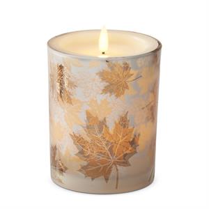 Flicker Flame LED Frosted Leaf Candle