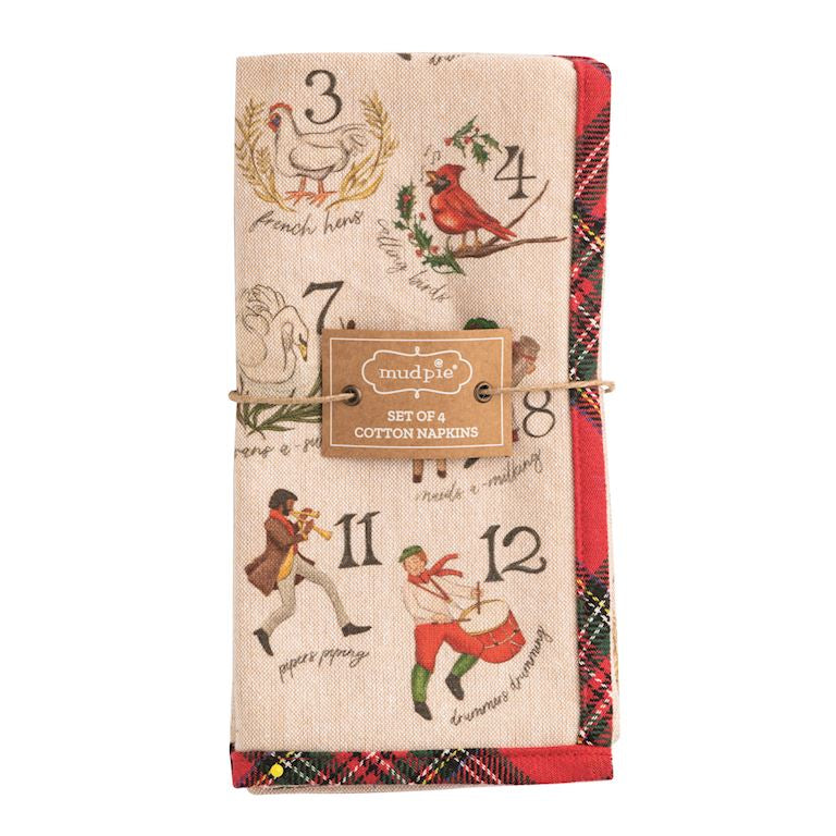 12 Days Of Christmas Dinner Napkin