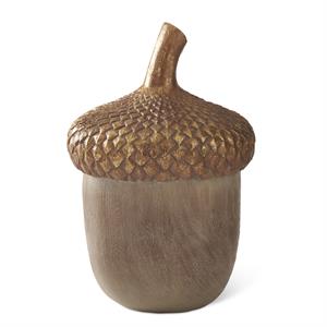 Woodgrain Acorn With Gold Top
