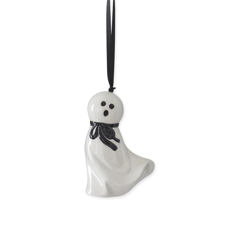 White Ceramic Ghost Ornament