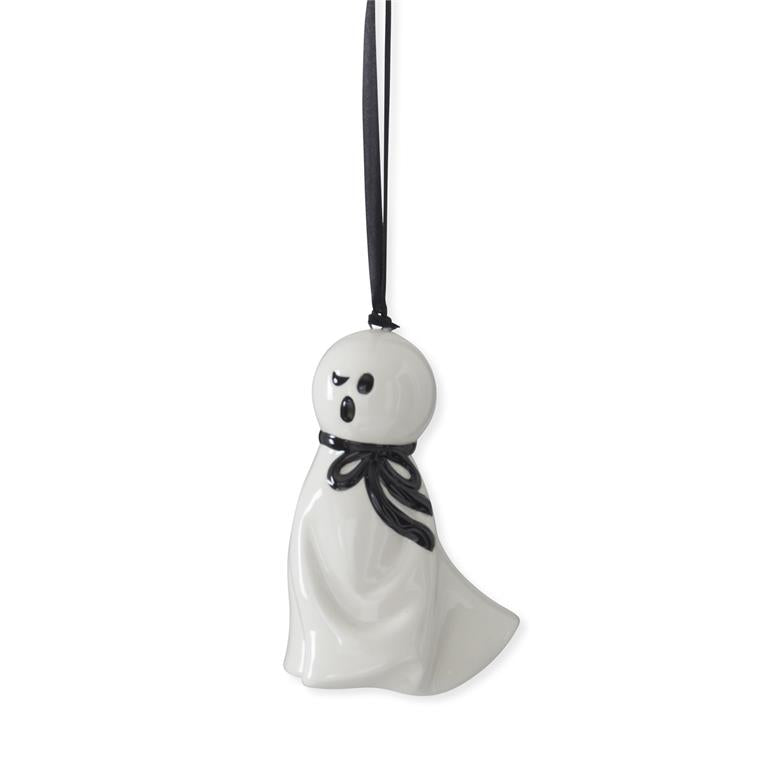 White Ceramic Ghost Ornament