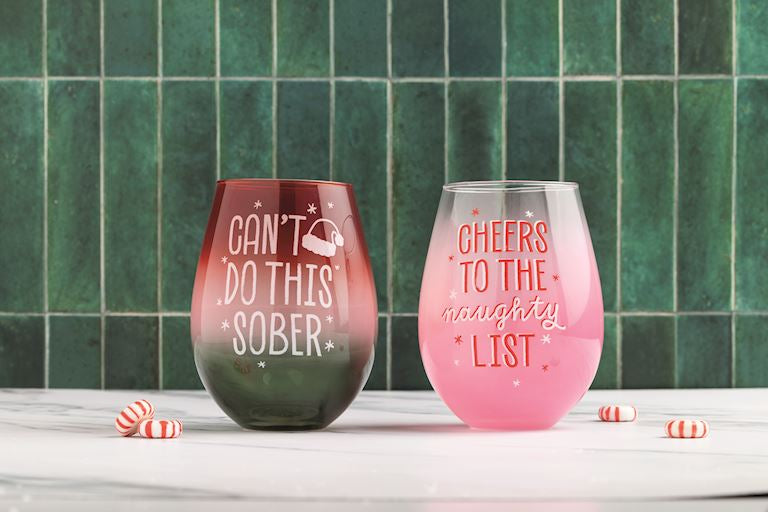 Can't Do This Sober Wine Glass