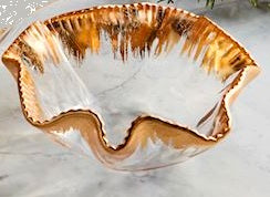 Gold Edge Ruffle Bowl