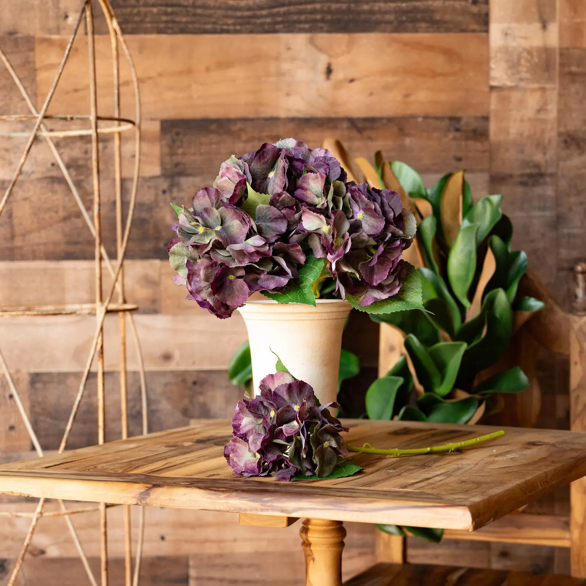 Real Touch Hydrangea Burgundy
