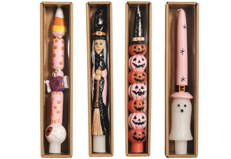 Halloween Glitter Taper Candle