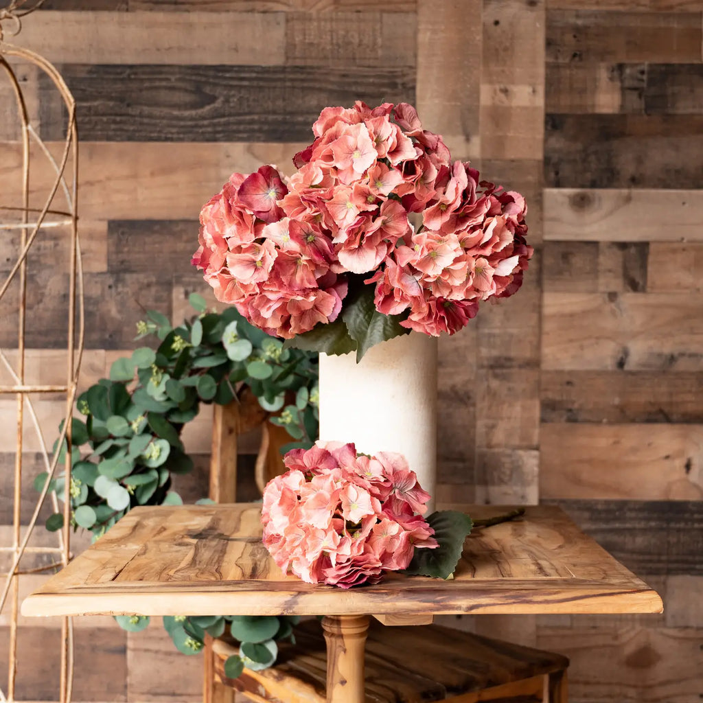 Real Touch Hydrangea Terra Cotta