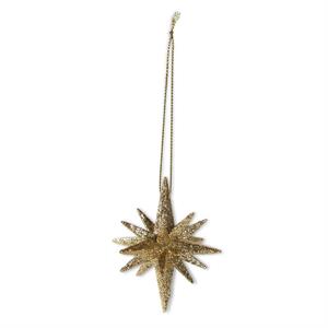 2.5 Inch Gold Glitter Star Ornament