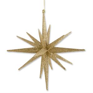 8 Inch Gold Glitter Star Ornament