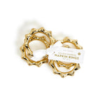 Golden Bamboo Napkin Ring Set Of 4