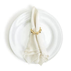 Golden Bamboo Napkin Ring Set Of 4