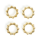 Golden Bamboo Napkin Ring Set Of 4