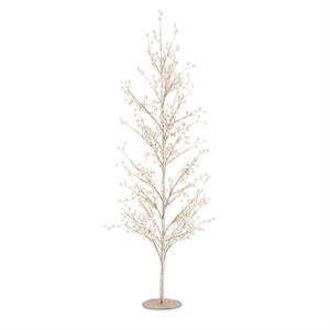 33" Inch Gold Glittered Twig Tree With pearls