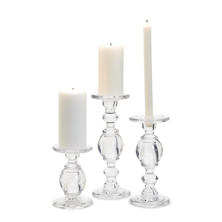 Glass Pedestal Candleholder