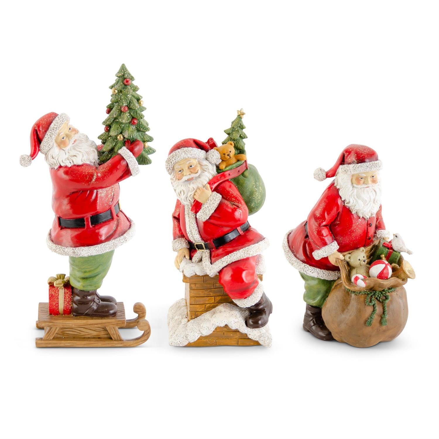 Glittered Traditional Santa