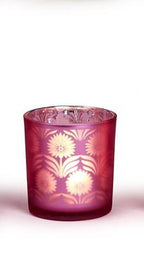 Palm Silhouette Candleholder Pink