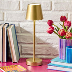 LED Cordless Rechargeable Lamp With Scalloped Edges