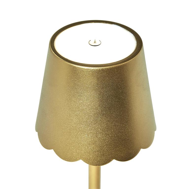 LED Cordless Rechargeable Lamp With Scalloped Edges