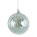 4.75 Inch Light Blue Ribbed Glass Ornament